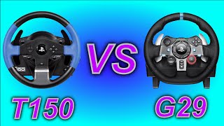 Thrustmaster T150 vs Logitech G29  wheel review and comparison [upl. by Werna772]