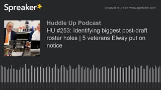 HU 253 Identifying biggest postdraft roster holes  5 veterans Elway put on notice [upl. by Eilarol]