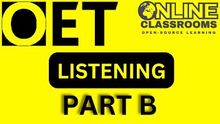 OET listening part B OET 20 Online Classroom [upl. by Mascia]