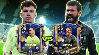 EDERSON Vs ALISSON  BEST PREMIER LEAGUE GK  EA FC MOBILE 24 [upl. by Ennairrac149]