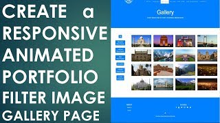 Create Animated Responsive Portfolio Filter Image Gallery using HTML5 CSS3 amp Bootstrap  Example 3 [upl. by Ariahay]