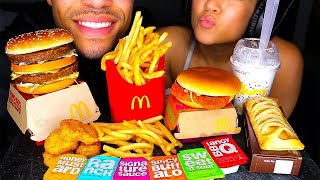 ASMR EATING MCDONALDS JERRY WIFE CHICKEN NUGGETS SANDWICH ICE CREAM OREO MCFLURRY FRIES MUKBANG [upl. by Zil225]