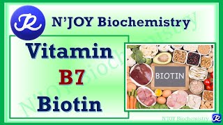 12 Vitamin B7Biotin  Water Soluble Vitamins Vitamins Biochemistry NJOYBiochemistry [upl. by Nnylkcaj373]