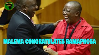 JULIUS MALEMA CONGRATULATES CYRIL RAMPAPHOSA [upl. by Heymann]