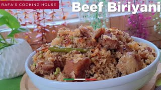 ঘরোয়া মসলার ঝরঝরে বিফ বিরিয়ানি রেসিপি  Gorur Mangsho Biryani Recipe How To Make Beef Biriyani [upl. by Naujuj]