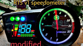 R15 v1 speedometer modified😲😲 bike bikelover automobile bikespeedometer yamaha bajaj [upl. by Piselli]