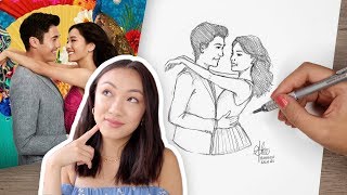 Asian DRAWS the Crazy Rich Asians Cast [upl. by Egan]