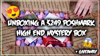 OMG  UNBOXING A 249 POSHMARK HIGH END MAKEUP MYSTERY BOX [upl. by Sorazal326]