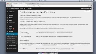 Die MultisiteFunktion einrichten  Wordpress 4 – Das umfassende Training [upl. by Farmelo]