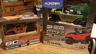 TEAM JRCA in the box of the remote control Team Associated SC28 Fox amp Axial Deadbolt SCX24 [upl. by Deehahs519]