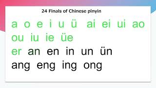 24 Finals of Chinese pinyin 韵母 24个 chineselearningresources chineselanguage 韵母 [upl. by Etom]