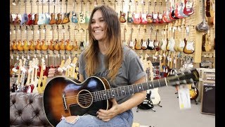 Wow Sinead Burgess singing quotRamblin Manquot with our 1950s Gibson LG 34 at Normans Rare Guitars [upl. by Aivatnuahs]