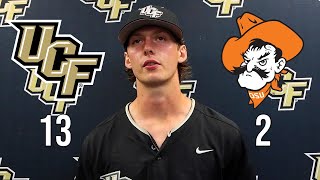 UCF Baseball 13 Oklahoma State 2  RHP Ben Vespi Press Conference ⚔️⚾ [upl. by Enamart]