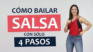 🔵 Cómo BAILAR SALSA paso a paso  TUTORIAL  ¡Aprende 4 pasos aquí [upl. by Hesther]