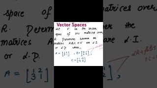 Vector Spaces in Linear Algebra vectorspaces linearalgebra linearalgebraquestions [upl. by Gerrard499]