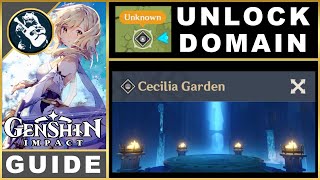 Genshin Impact Cecilia Garden Unlock  Domain Puzzle Guide [upl. by Sabelle]