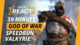 God of War 2018 Developers React to Incredible Valkyrie Speedrun [upl. by Niuq]