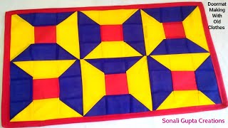 How To Make DoormatPaydan Banane Ka TarikaDoormat Making At HomeSuper Easy Doormat Ideadoor mat [upl. by Nicholle840]