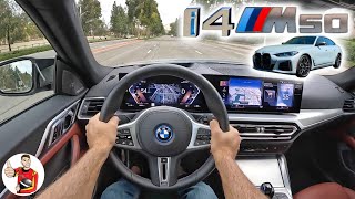 The 2022 BMW i4 M50 is a Blazing Fast but HalfBaked EV POV Drive Review [upl. by Pincus]