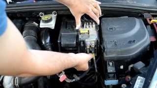 How to remove battery and replace on peugeot 307 308 and Citroen C4 [upl. by Vinnie602]