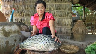 Countryside Life TV I cook 2 recipes with a big fish  Harvest vegetable around home for cooking [upl. by Deron]