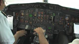 Cockpit video  Boeing 737200  takeoff from Merida Mexico [upl. by Dietsche]