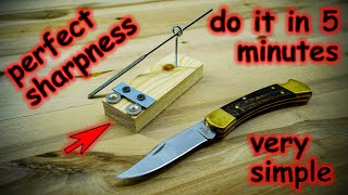 How to make a very simple Knife Sharpener in 5 minutes DIY [upl. by Nylteak]