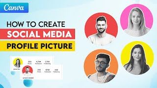 How to Create Social Media Profile Picture in Canva  Instagram Facebook Snapchat WhatsApp  Mood [upl. by Yanal990]