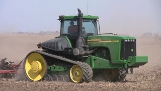 John Deere 8300 and 9320T Tractors Warner Farming on 512013 [upl. by Antsirhc622]