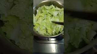 Boiling Chinese cabbage satisfying cooking shortvideo asmr video amazingfacts [upl. by Anafetse]