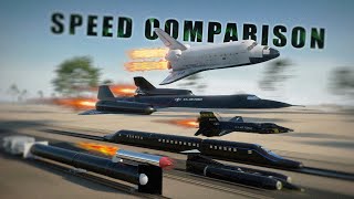 SPEED COMPARISON 3D  Fastest Man Made Objects [upl. by Sihon]