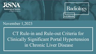 CT Rulein and Ruleout Criteria for Clinically Significant Portal Hypertension [upl. by Enohs506]