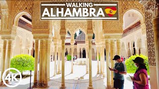 🇪🇸 ALHAMBRA Granada  Most Beautiful Place in Spain  4K Walking Tour 2021 [upl. by Solokin]