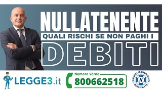 DEBITI NON PAGATI  Cosa rischio se sono nullatenente [upl. by Notsuj]