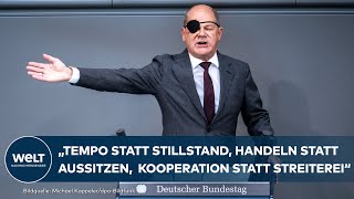 quotDEUTSCHLANDPAKTquot zur Modernisierung Deutschlands – Olaf Scholz Rede im Bundestag  WELT Dokument [upl. by Nylyoj]