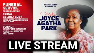 Mother Joyce Agatha Park Funeral amp Burial Live Stream [upl. by Aseeram]