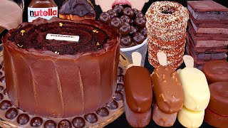 ASMR STARBUCKS CAKE MALTESERS MAGNUM CHOCOLATE ICE CREAM NUTELLA DESSERT MUKBANG 먹방咀嚼音 EATING SOUNDS [upl. by Nelaf]