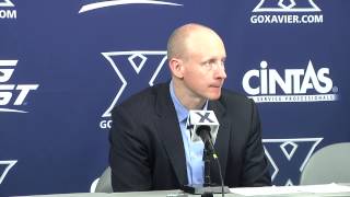 Xavier Mens Basketball Postgame Press Conference  No 6 Villanova H [upl. by Elbon858]