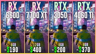 RX 6600 vs RX 7700 XT vs RTX 3050 vs RTX 4060 TI  Test in 20 Games [upl. by Jose697]