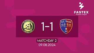 Fastex Premier League Matchday 2 FC Alashkert  FC Van 09082024 [upl. by Darline]