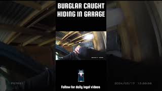 Burglar caught hiding in garage by police England [upl. by Odranreb]