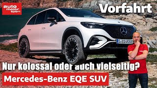 MercedesBenz EQE SUV Weniger zahlen ohne LuxusVerzicht – Fahrbericht  auto motor und sport [upl. by Noicpecnoc878]