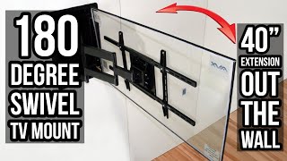 Long Arm TV Mount  180° Full Motion Swivel  40inch extension ULTRA LONG articulating tv mount [upl. by Dupuy]