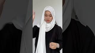 Tutorial Cara pakai pashmina Oval yang simple dan rapi hijab tutorialhijab shorts pashminaoval [upl. by Ainatit]