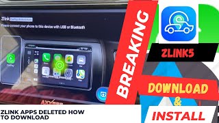 How to install Zlink for Apple car Play amp Android Auto in Android Car player Restore Zlink App [upl. by Yenruogis]