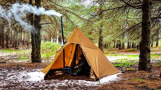 Solo Camping In Heavy Rain amp Snow Storms ASMR Video Compilation [upl. by Yrrot994]