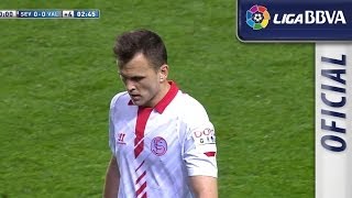 Expulsión de Cheryshev por simular un penalti en el Sevilla FC  Valencia CF [upl. by Shayne]