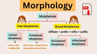 Morphology in Linguistics  Morphemes  Free and Bound Morphemes  Explained in Urdu amp Hindi [upl. by Erimahs]