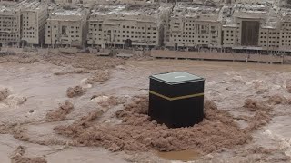 Mecca now The Kaaba is closing forever A storm with a wind speed of 299 kmh [upl. by Ivy]