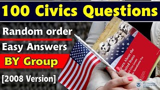 2024 ☑️ USCIS Official 100 Civics Test Questions amp Answers  US Citizenship  Easy Answer amp Random [upl. by Tnarg541]